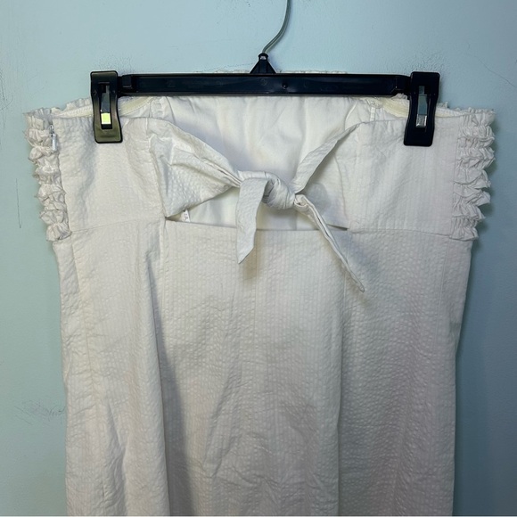 Lilly Pulitzer Resort White Lucky Seersucker Franco Strapless Mini Dress Size 8 - Picture 4 of 9